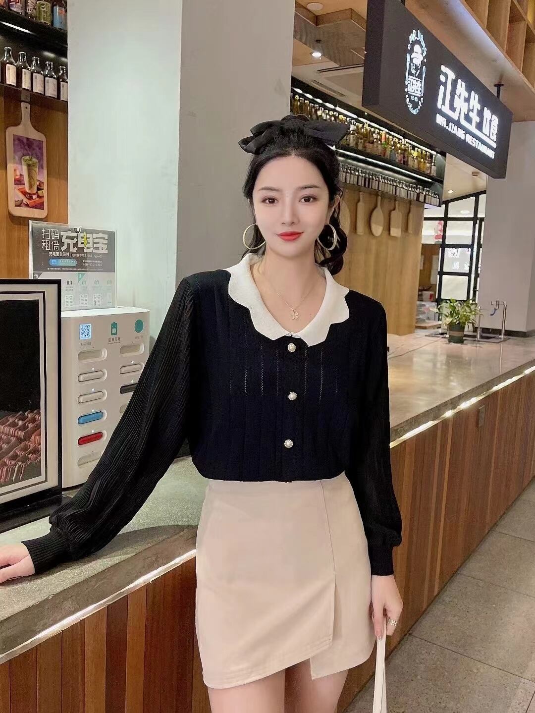 スカラップ襟　ブラウス　AJ1080-8827