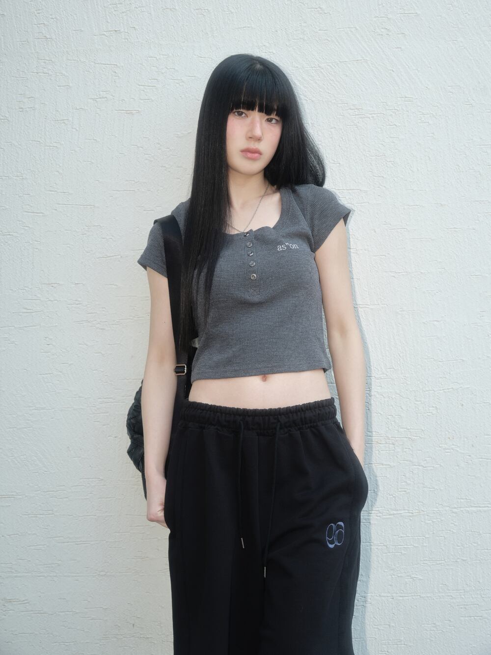 ★as''on★COBY TEE / CHARCOAL★正規品/韓国送料込 AS