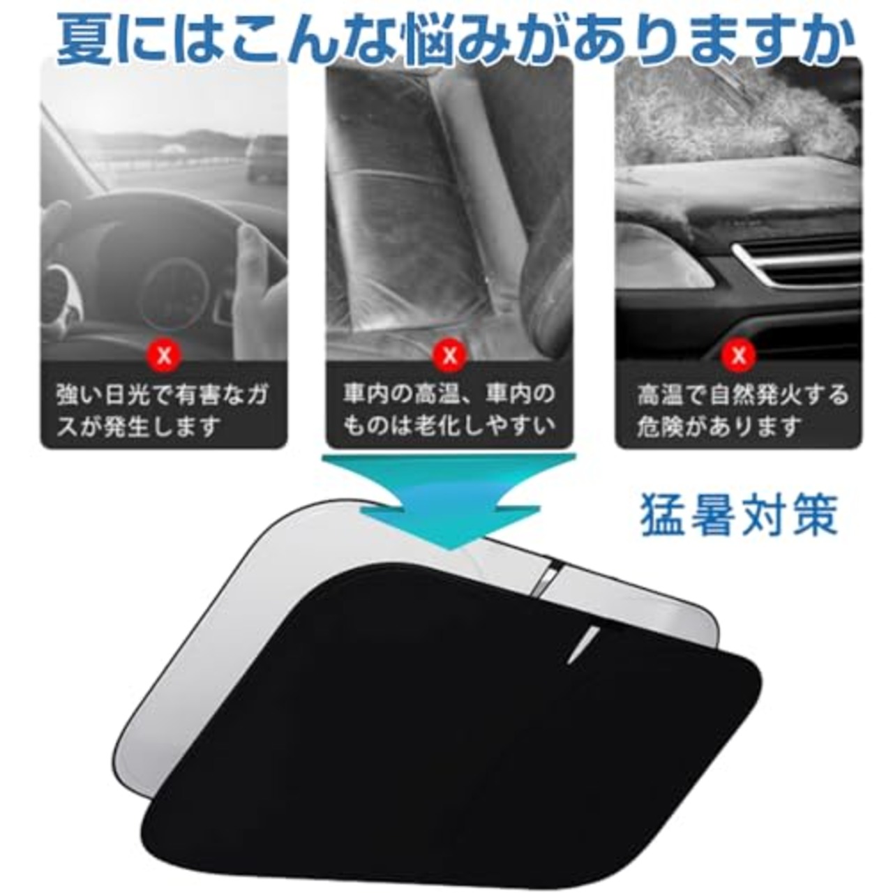 KOKATO スズキ ジムニー ジムニーシエラ JB64/JB74 車種専用設計 サンシェード 車 フロント さんしぇーど 暑さ対策 日除け 遮熱 遮光 uvカット 紫外線遮蔽 折り畳み式 収納ポーチ付き 取付簡単 保護パーツ