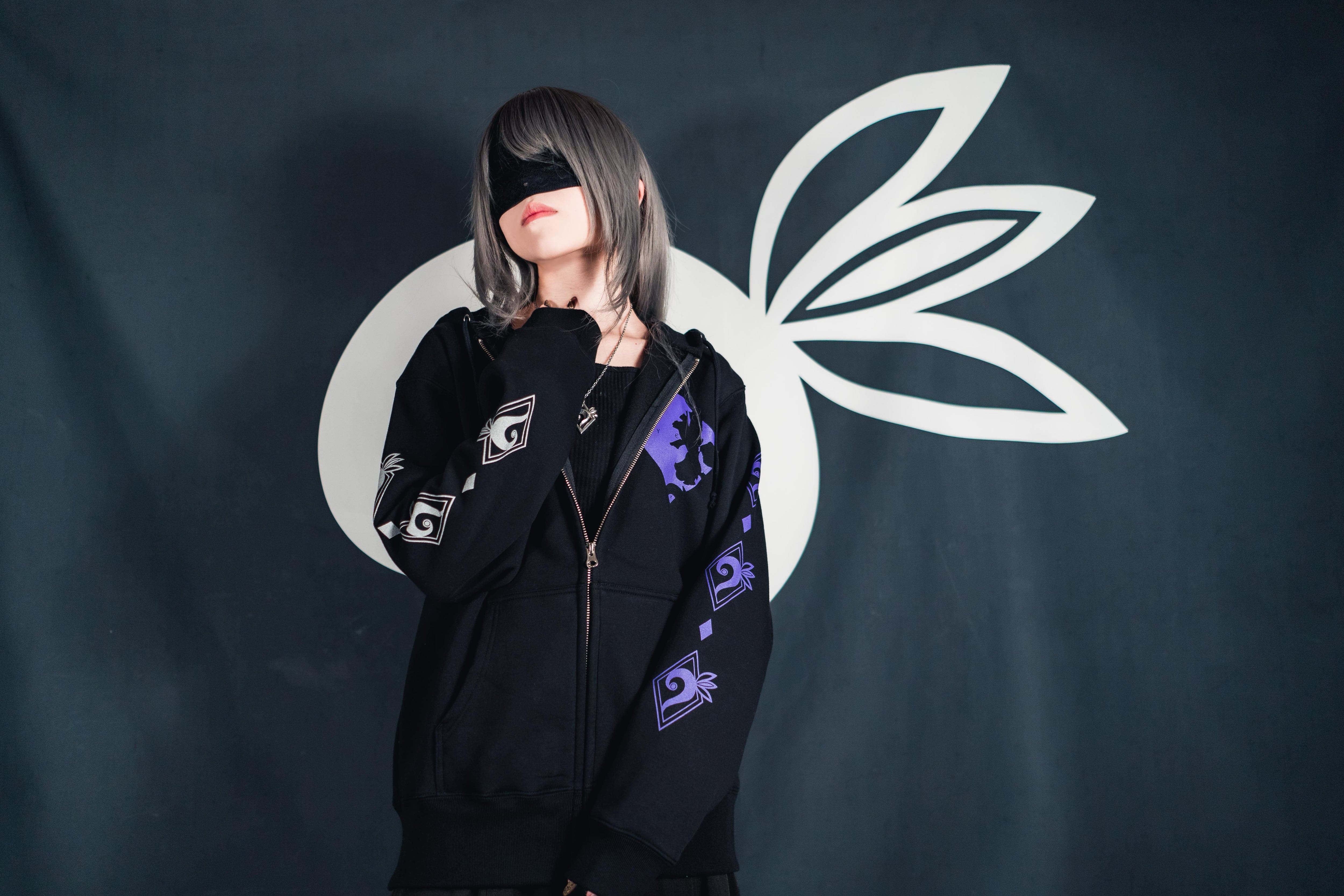 静岡学園　SHIZUGAKU ジップパーカー 受注生産限定】3周年記念アイリスジップアップパーカー (BLACK