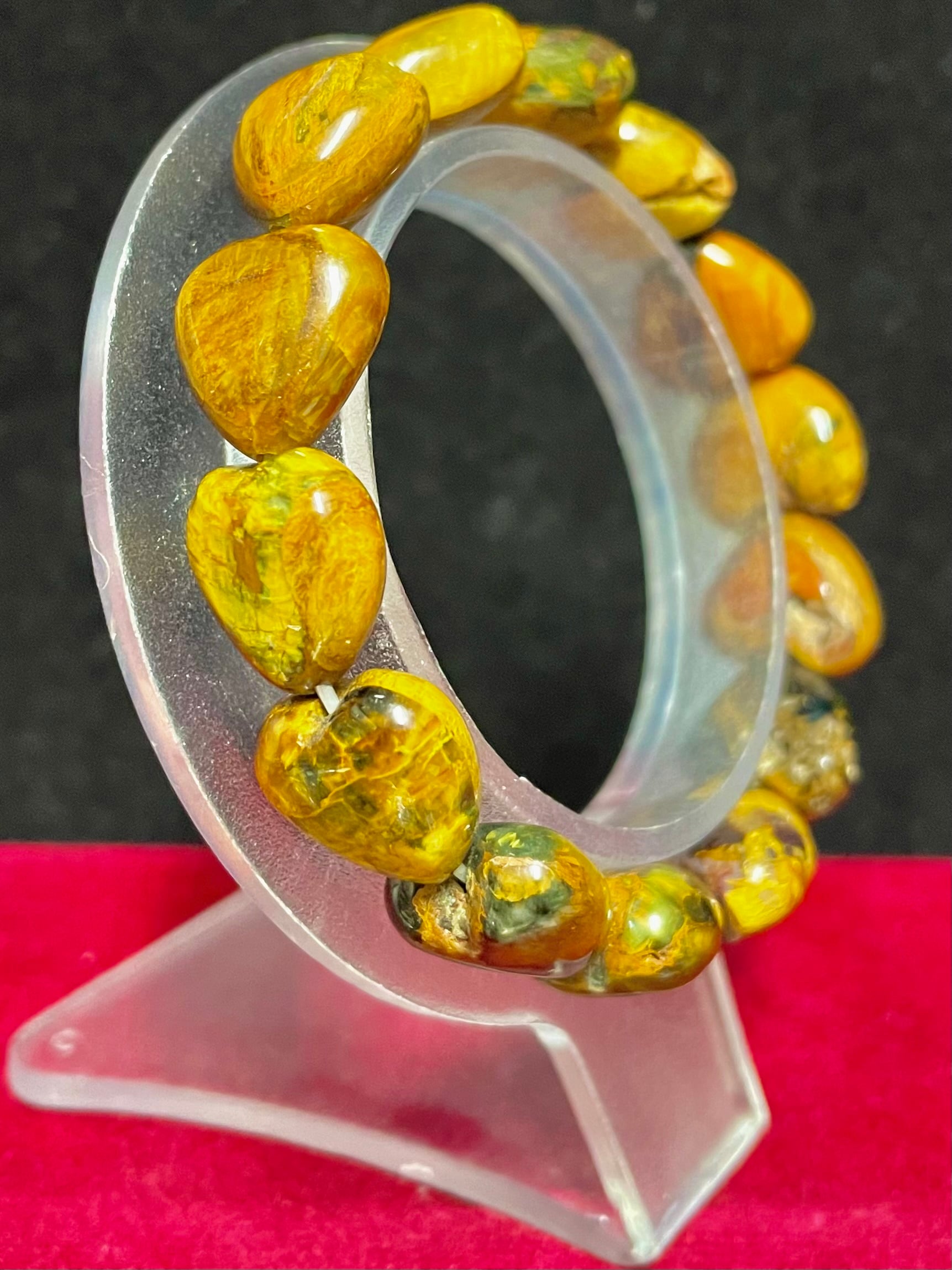 2) ポジティブ・エナジーの引き寄せ「タイガーアイ」ハート・ブレスレット