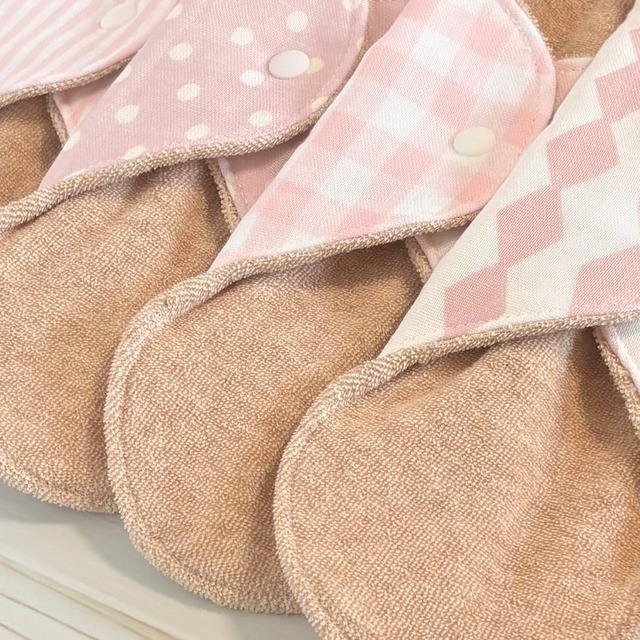 22cm パイル オーガニック 布ナプキン 防水仕様 4枚セット 普通の日用 342