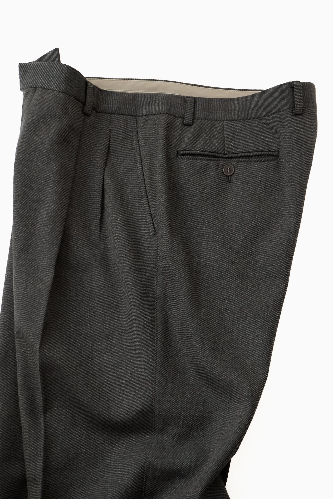 90s Yves Saint Laurent 2-tuck wide slacks | Reben｜デザインという