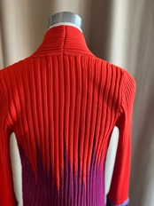 chevron art pleats cardigan-5146-1