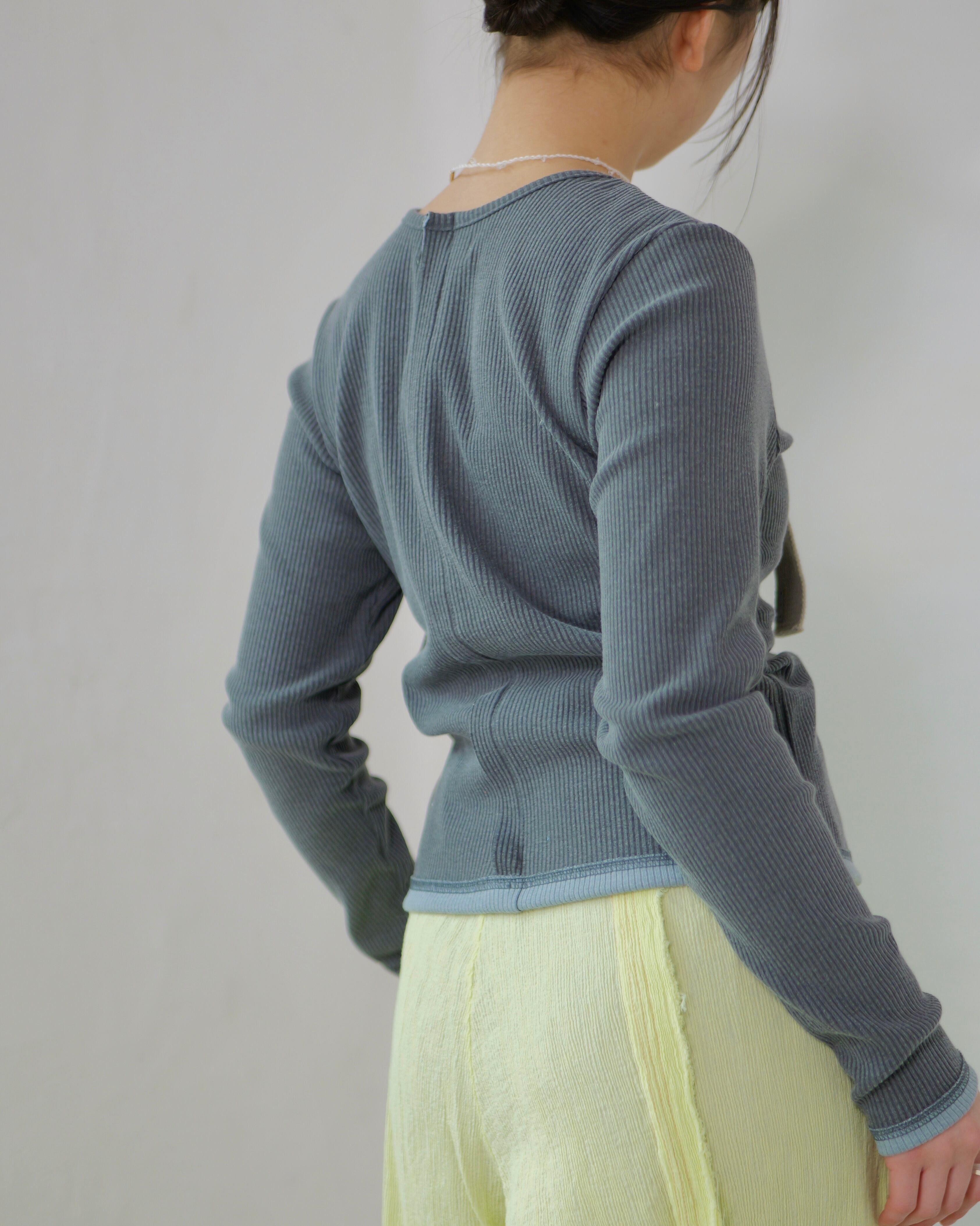 トップス kotohayokozawa DOCKING KNIT TANK Kotoha Yokozawa Docking Knit Tank