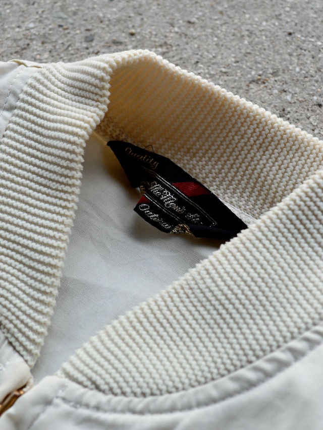 Sears 1970's Derby Jacket Ivory Light Cotton Cloth TALON Zipper  シアーズ 70s ダービージャケット 棒タロン