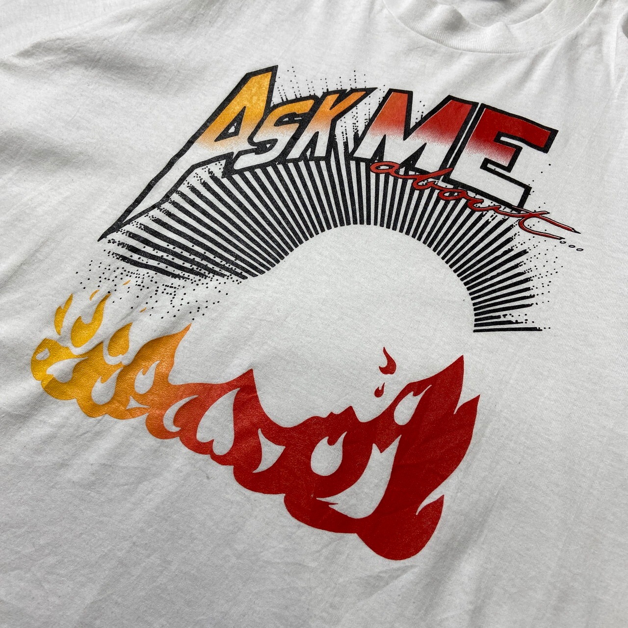 90年代 USA製 ASK ME about プリントTシャツ メンズXL 古着 90s 