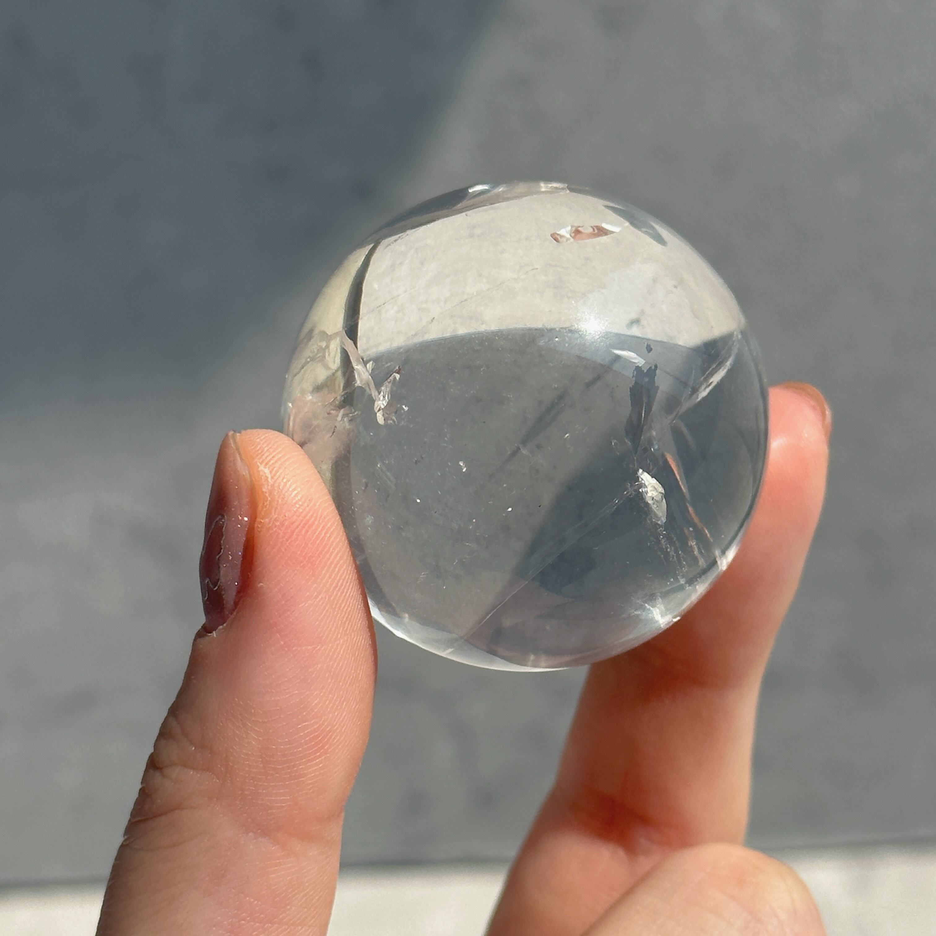 【高品質】透明感・虹◎ バイーア州産クリアクォーツ スフィア22◇ Clear Quartz ◇天然石・鉱物・パワーストーン