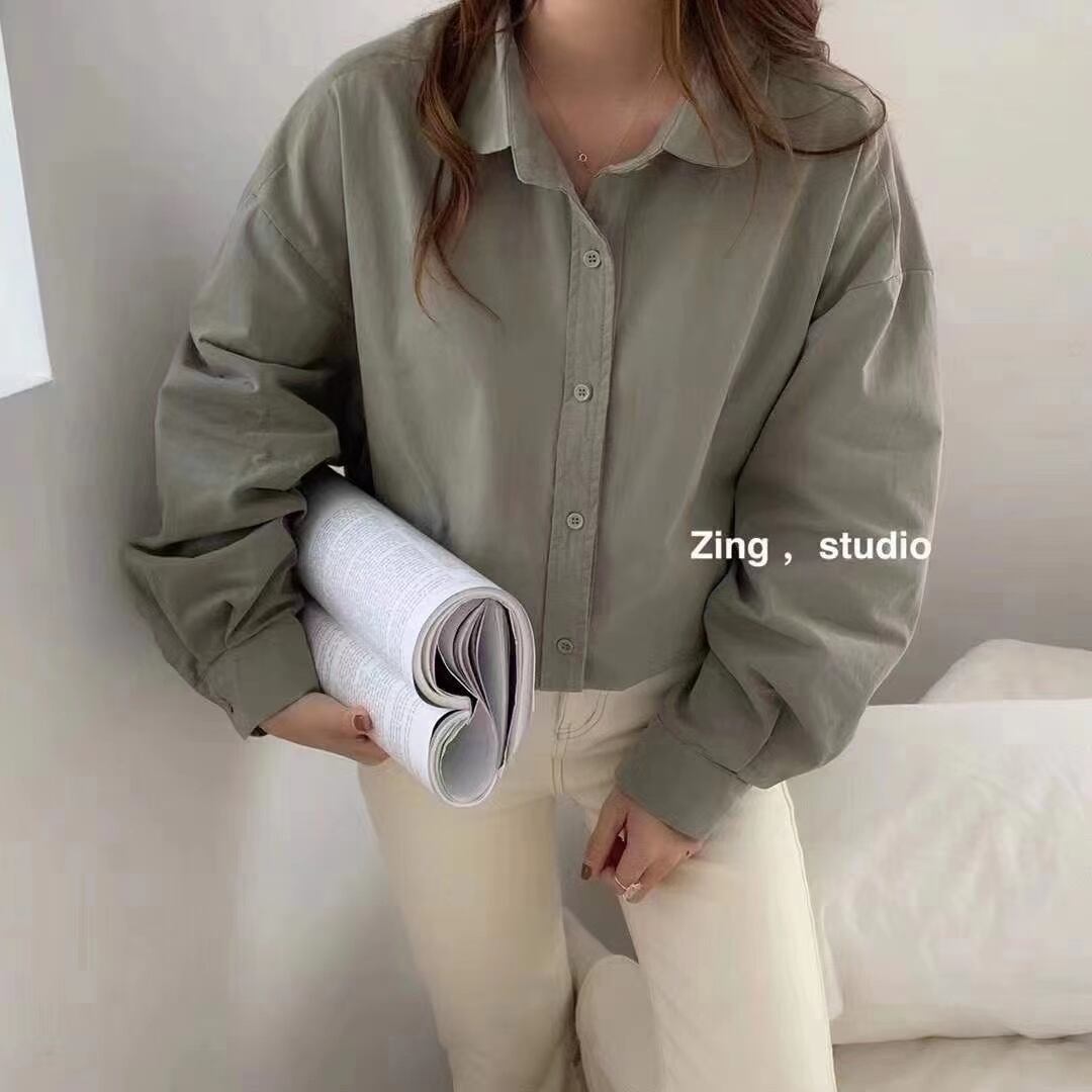 ラウンドカラーオーバーシャツ　AJ2205-D17　　