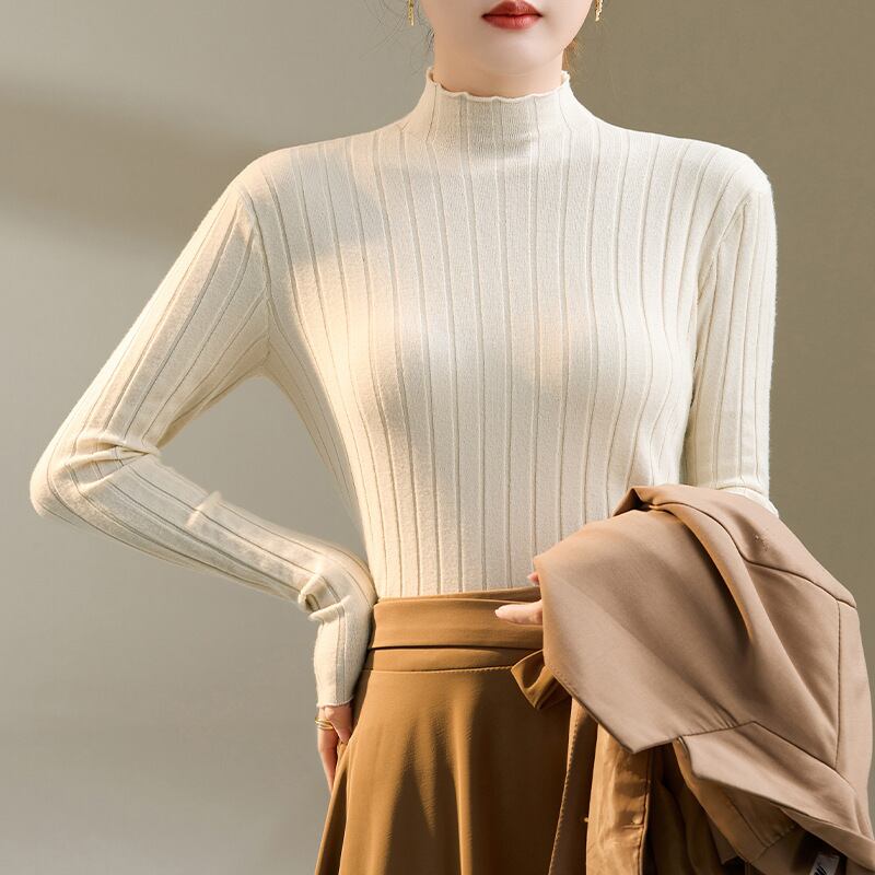 初回送料無料 秋冬レディースファッション ニットセーター ハイネック 人気インナートップス