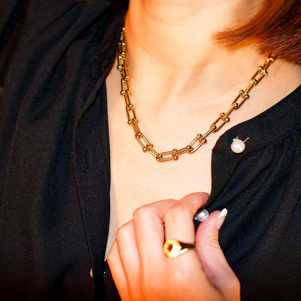 【年始セール】Bohemian resort ボヘミアンリゾート リンク ネックレス ステンレス xam44