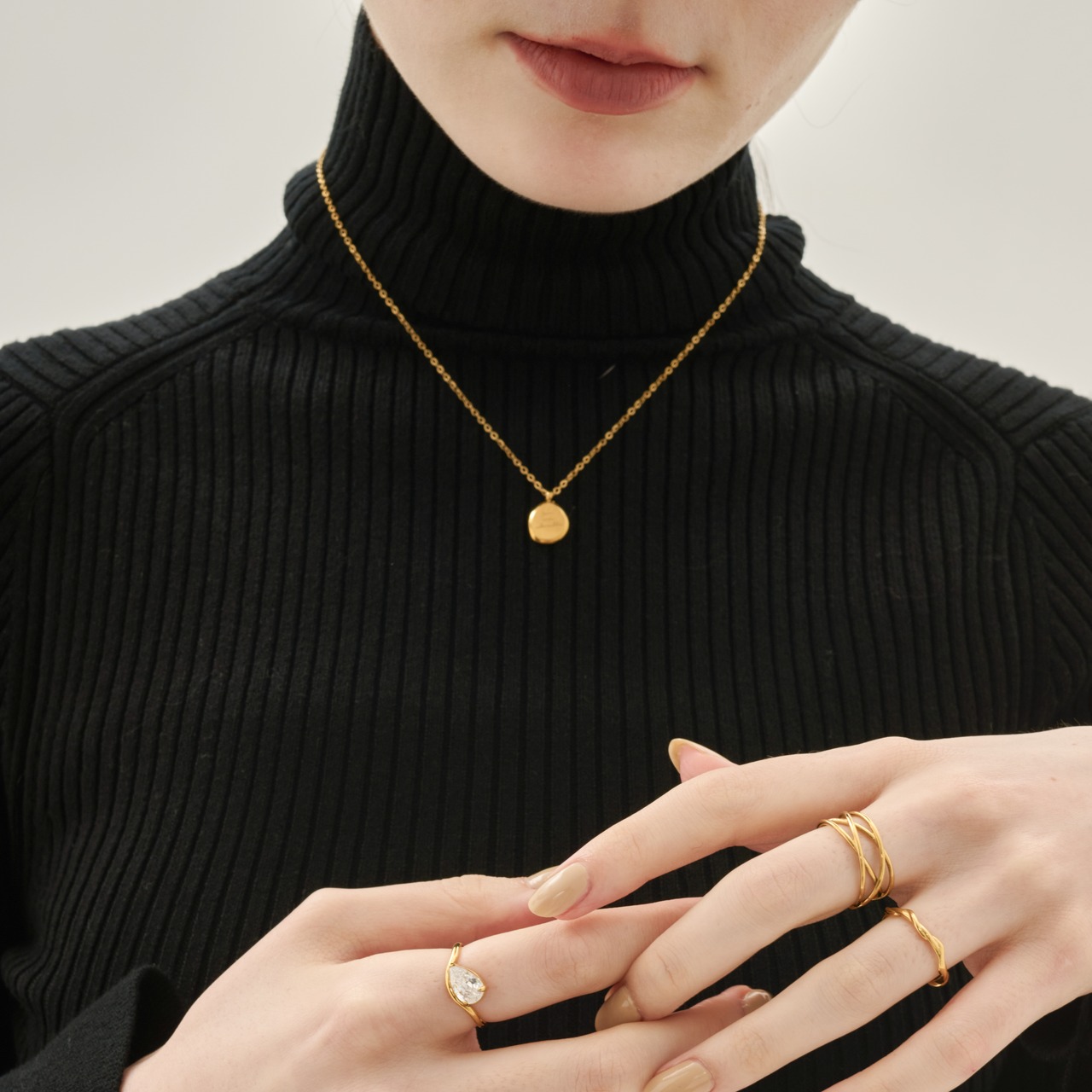 stainless letter necklace SN079