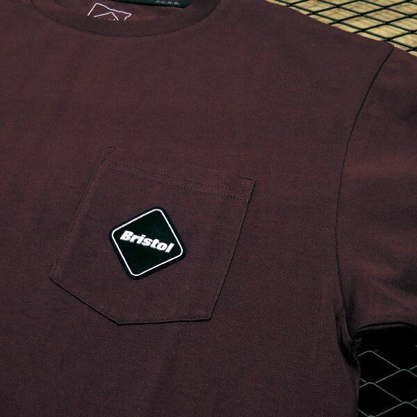 F.C.R.B./F.C.Real Bristol/FCRB エフシーアールビー/エフシーレアルブリストル VERTICAL LOGO EMBLEM POCKET TEE バーチャルロゴ エンブレム ポケット半袖Tシャツ ブラック FCRB-220074