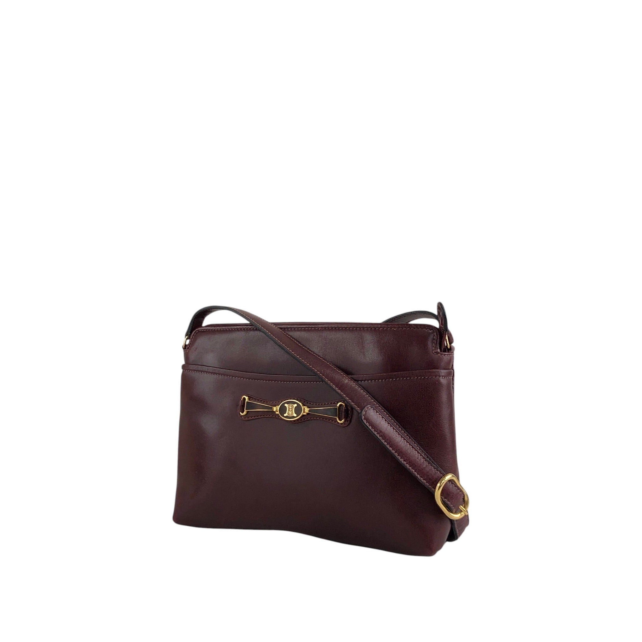 CELINE セリーヌ ショルダーバッグ ボルドー トリオンフ レザー