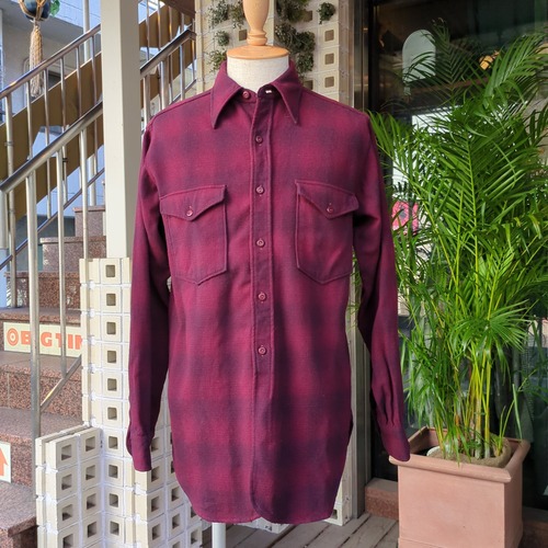40's Vintage “PENDLETON”  “Ombre Plaid” Wool shirts  / 40年代 ヴィンテージ “ペンドルトン” “オンブレ チェック” ウールシャツ