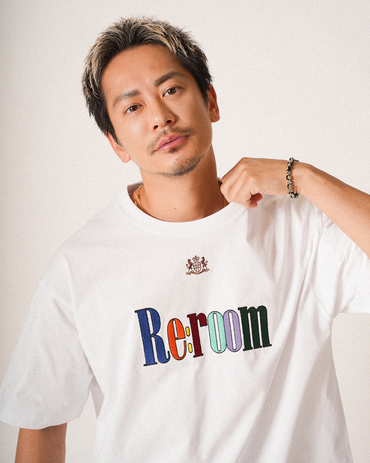 【#Re:room】COLOR LOGO EMBROIDERY T-SHIRTS［REC898］