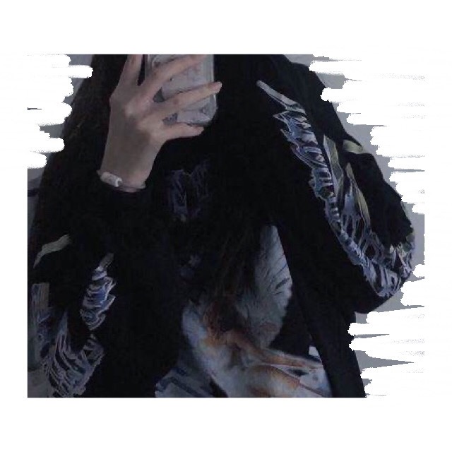 ハードコア 天使柄 天女 サブカル ロンt ロングtシャツ 長袖 グレー ドロップショルダー メンズ レディーストップス M L Xl Xxl 程度 オーバーサイズ ゆったり バンドtシャツ系 原宿 ストリート Kpop お洒落