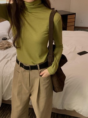 turtle neck layered T