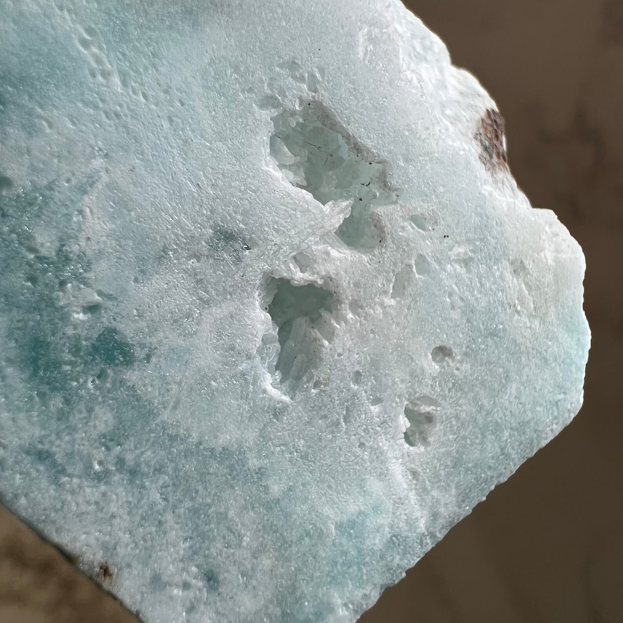 ラリマー原石スライス2*プレート*天然石インテリア*置き物*パワーストーン