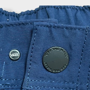 【VANS】クライミングパンツ ナイロンパンツ M ガゼットクロッチ バンズ スケボー ネイビー ダボパン US古着