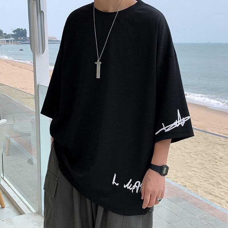 ワンポイントデザイン オーバーサイズTシャツ 00092