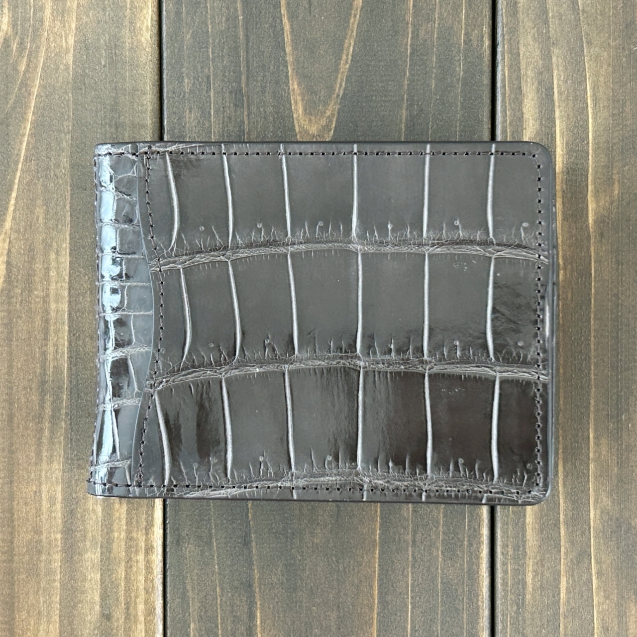 クロコダイル 無双 マネークリップ グレージュ