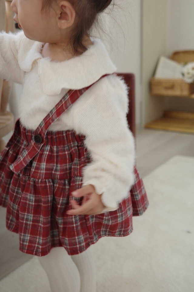 【即納】mimi market/Checks cancan skirt