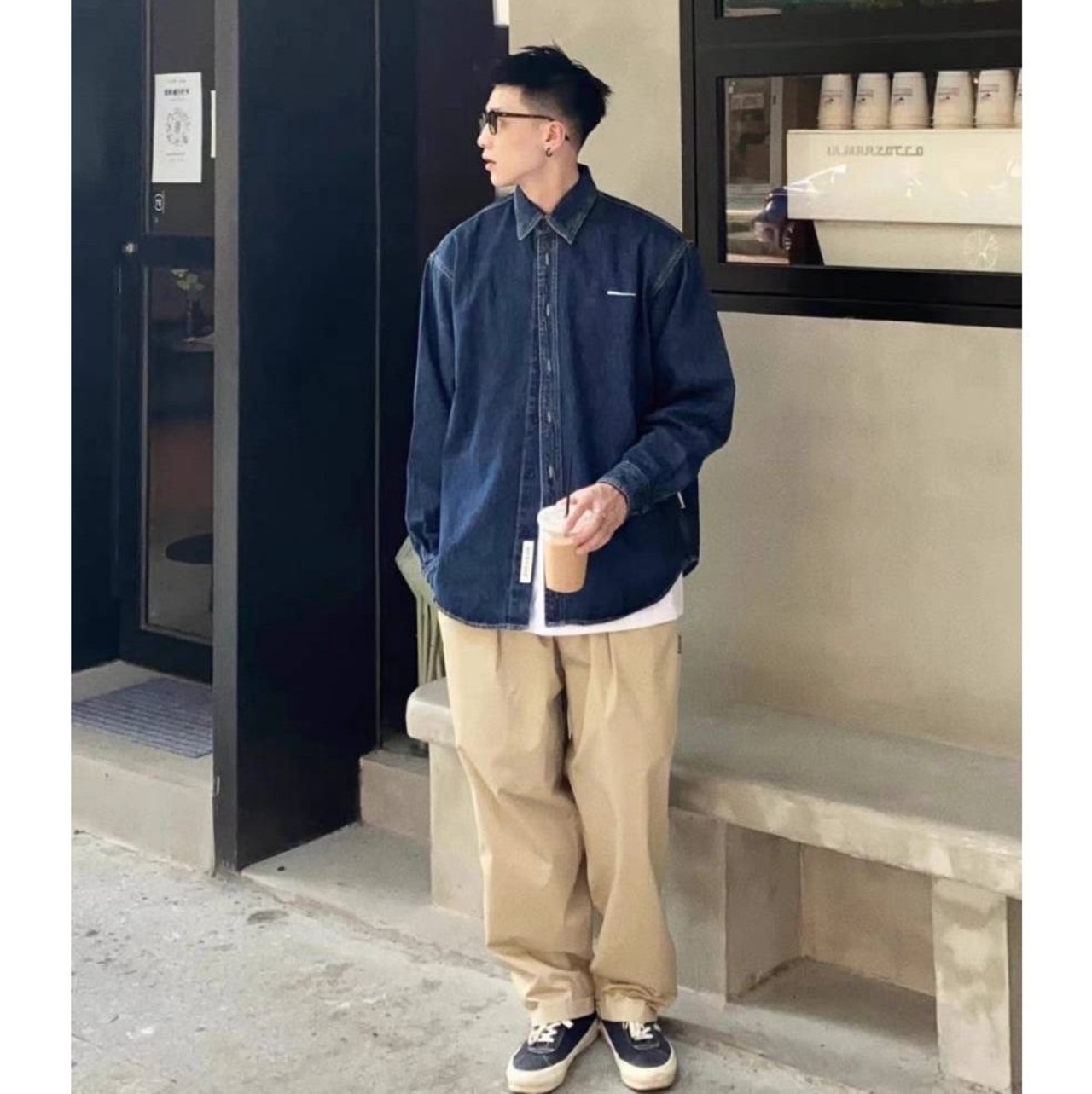 Denim button-up shirt 1079 - 2