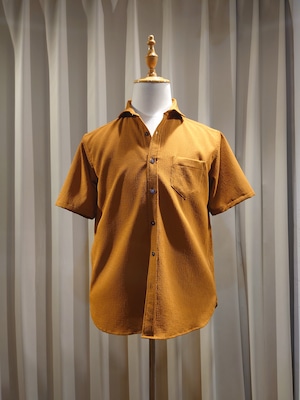 Garage.U.W Dotair®Stretch CUTAWAY SHIRT SHORT SLEEVE ORANGE(再入荷)