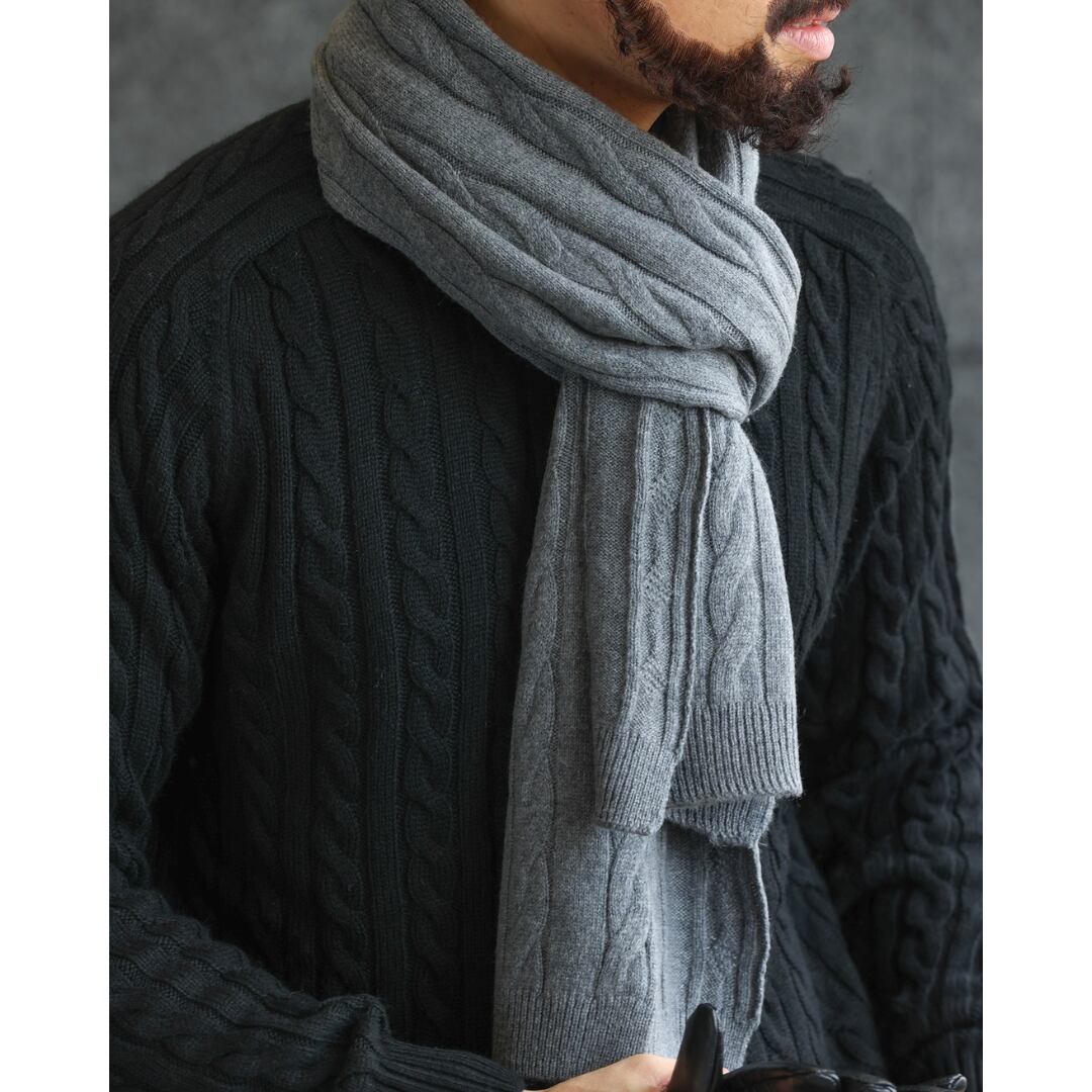 アメリカン ウール混マフラー 2色 S2214