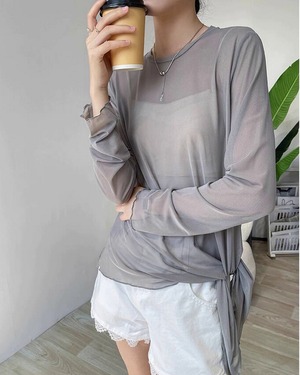 シアーメッシュロングスリーブT 2color A0546