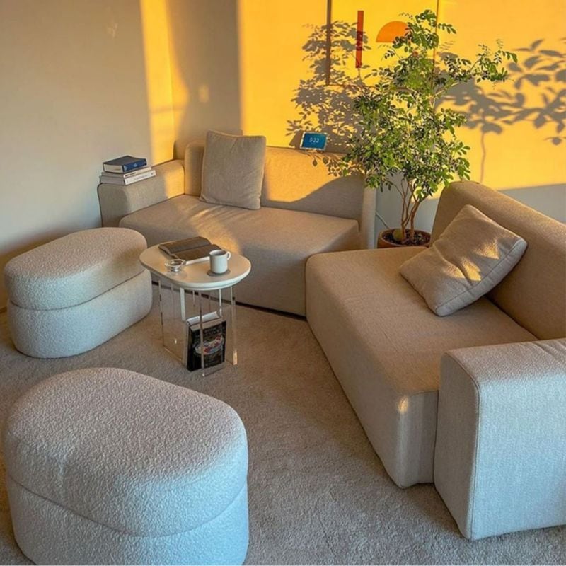 収納付きスツール オットマン ソファ チェア 椅子 ファブリック