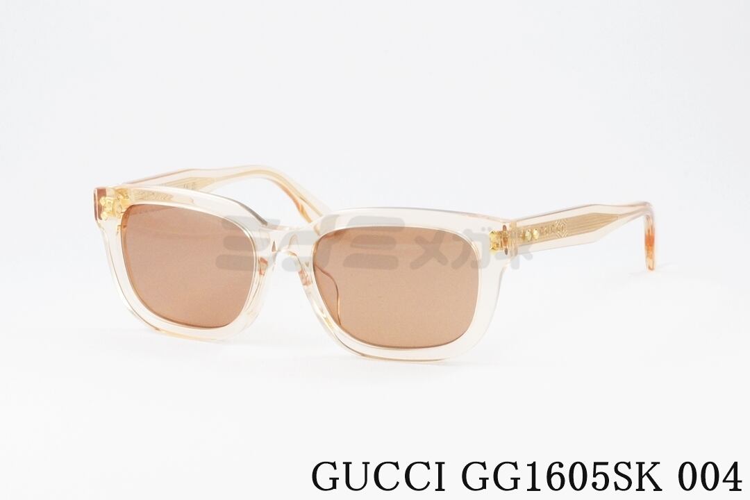 GUCCI クリア サングラス GG1605SK 004 スクエア メンズ レディース 