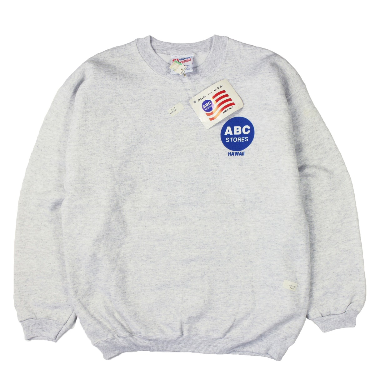 Dead Stock 90s ”Made in USA” ABC STORES HAWAII Sweat Hanes Body 