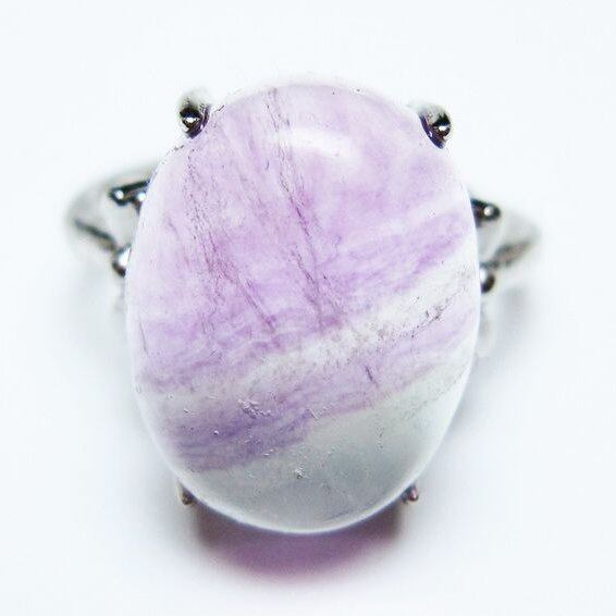 フローライト リング 蛍石 指輪 フリーサイズ 15号 一点物 メール便可 [M便 1/20] 115-7033