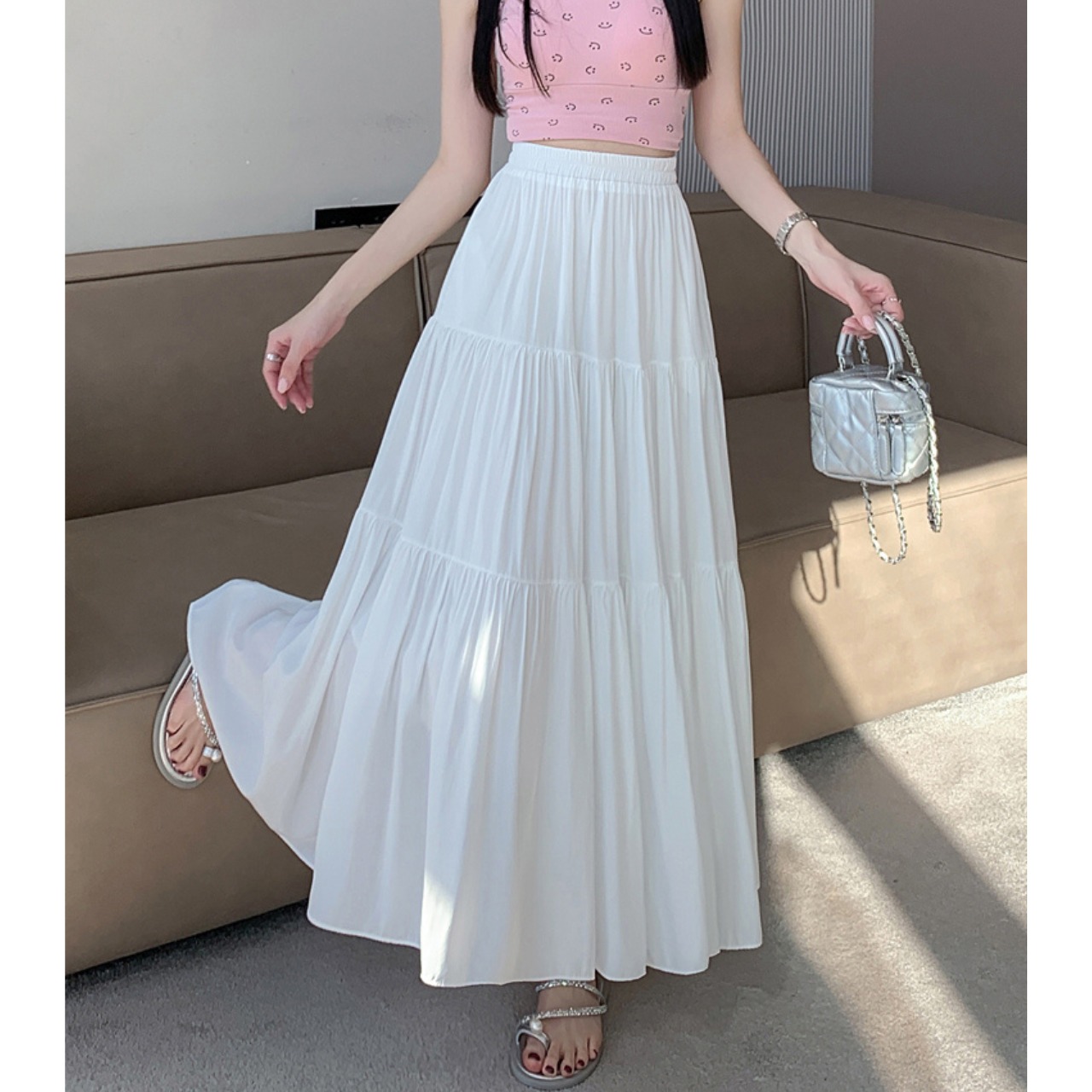 ドレープ ティアード スカート 10218