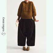 【2color】午後の光に溶ける、やわらかシルエットパンツ《P0327》