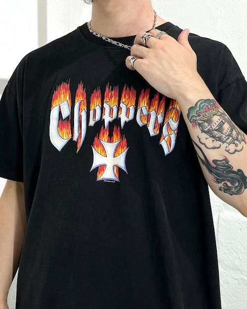 00s LIGHTNING CLOTHING "Choppers" S/S Print Tee RUSSIA製