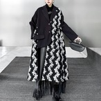 Embroidered patchwork wool coat (ME178)