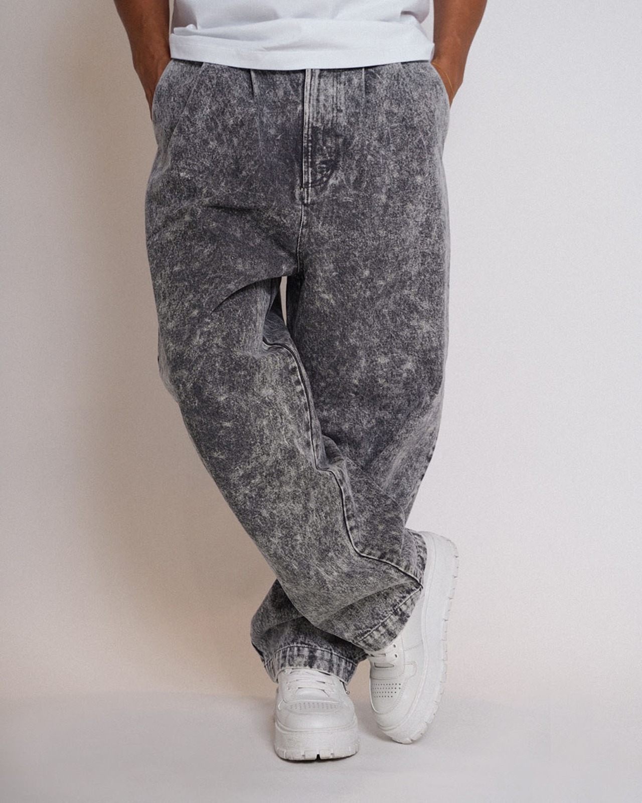 【#Re:room】TWO TUCK WIDE DENIM PANTS［REP321］