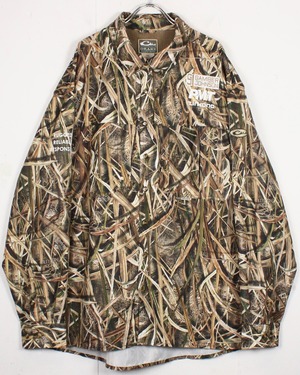 【Caka act2】"DRAKE waterfowl systems" "Mossy Oak" Shadow Grass Camouflage Loose L/S Shirt