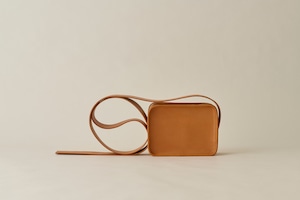 【LIMITED】​Leather Shoulder Mini Book Bag / CAMEL -EARTH LEATHER-