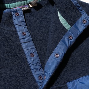 極美品 XL 雪無し ポルトガル製 ネイビー シンチラスナップT Patagonia パタゴニア フリース