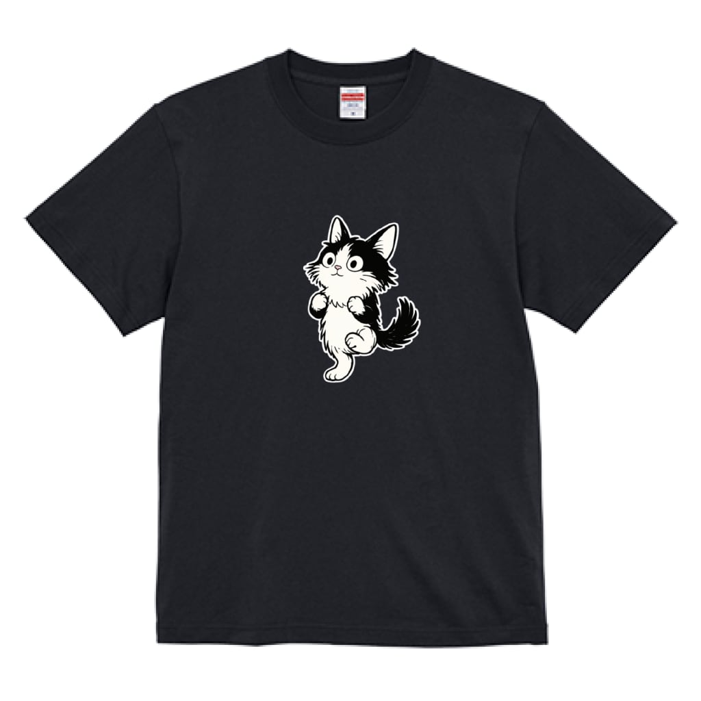 【ゆるかわ白黒猫】半袖Tシャツ(OF00416)(1Color)