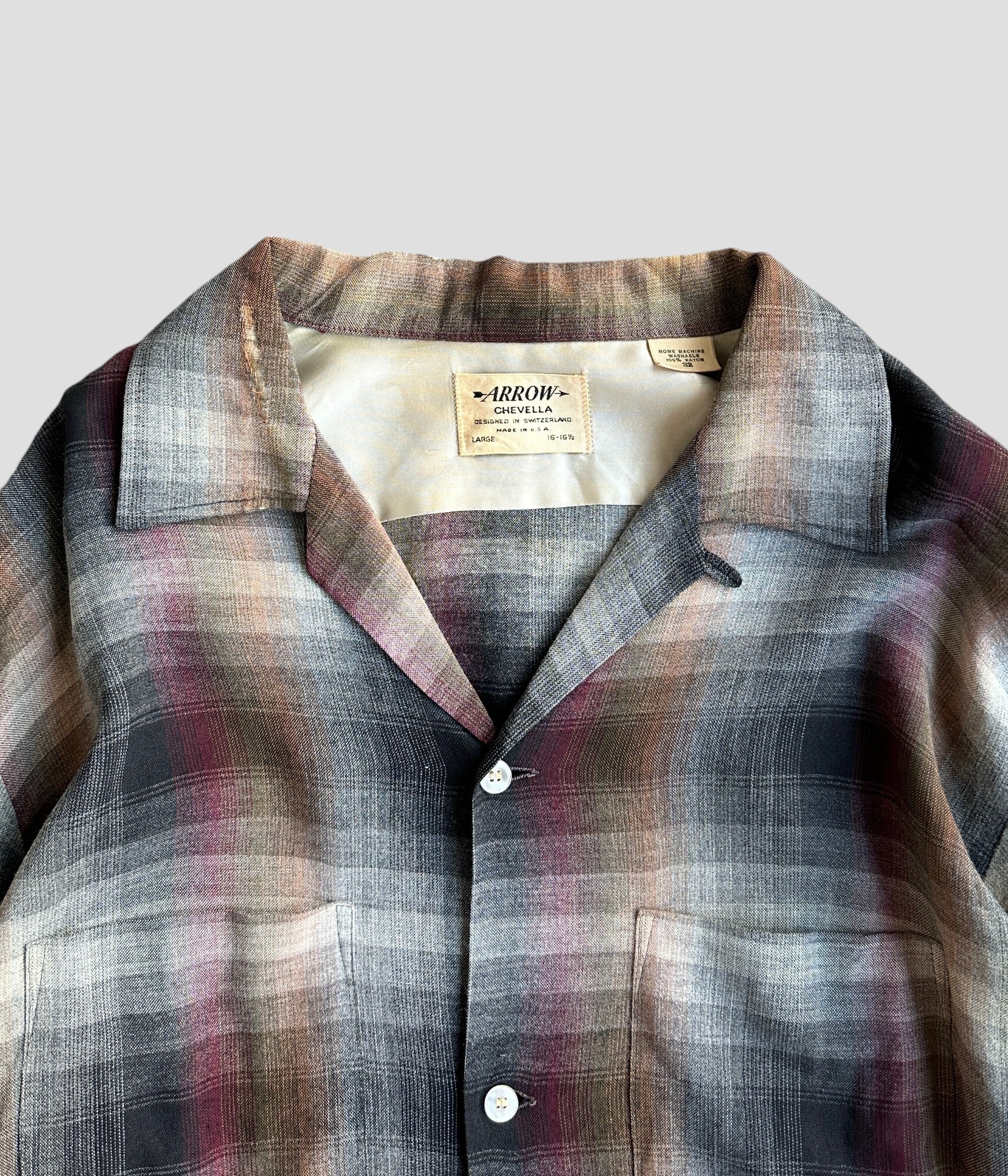 Vintage 60s arrow ombre check shirt | BEGGARS BANQUET公式通販 