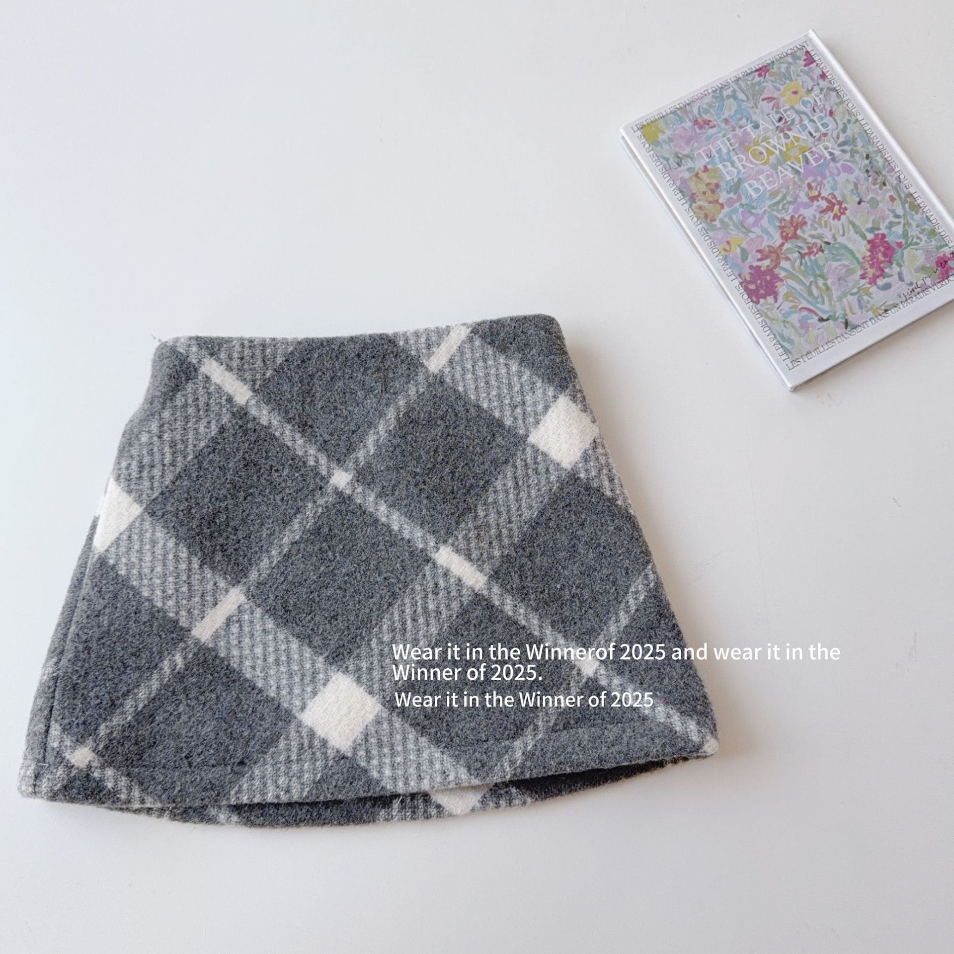 バイアスチェックミニスカート