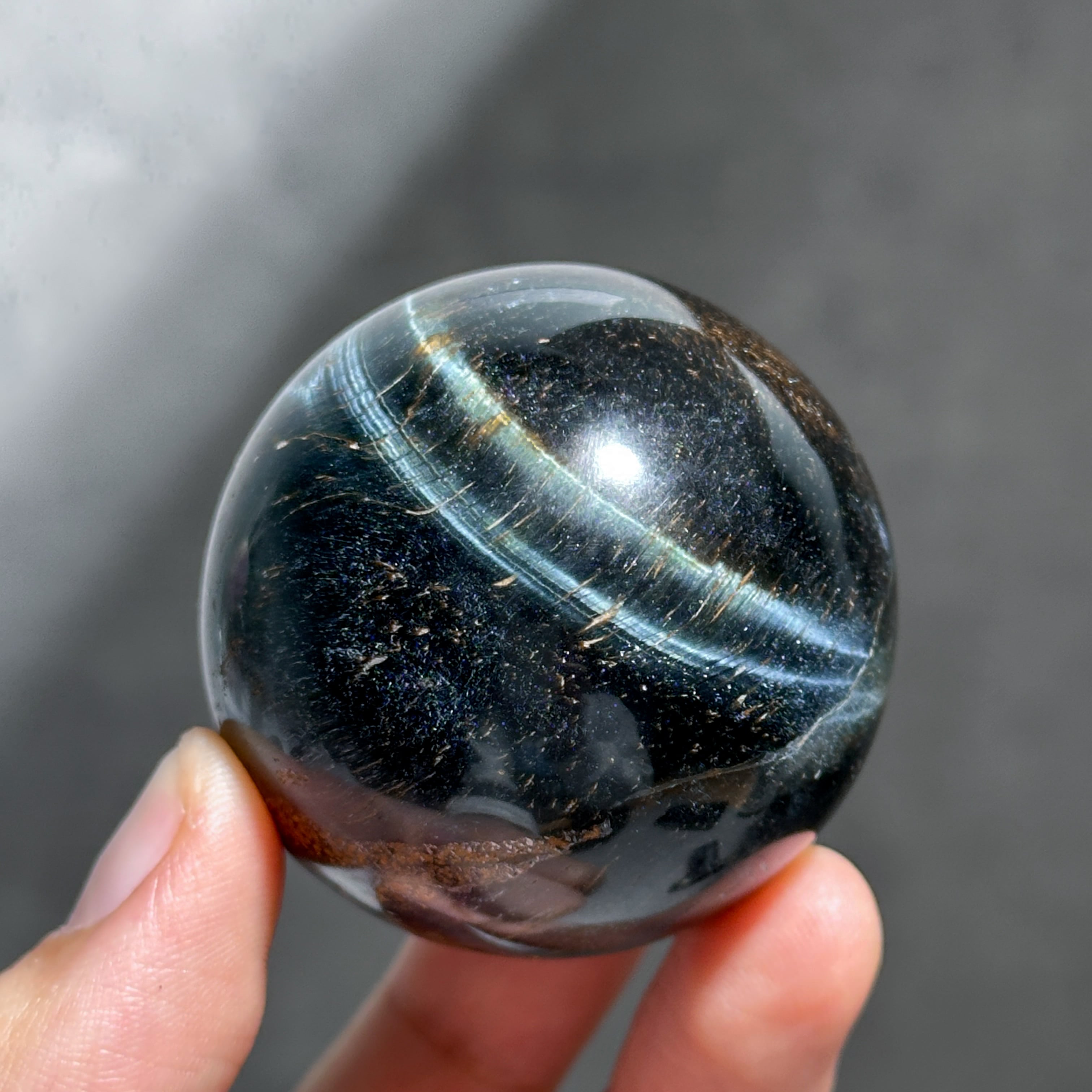 ブルータイガーアイ スフィア 12◇ Blue Tiger's eye ◇天然石・鉱物