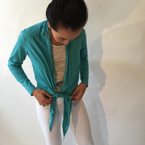 Pema Neha Wrap Cardigan Turquoise ネーハラップカーディ ターコイズ