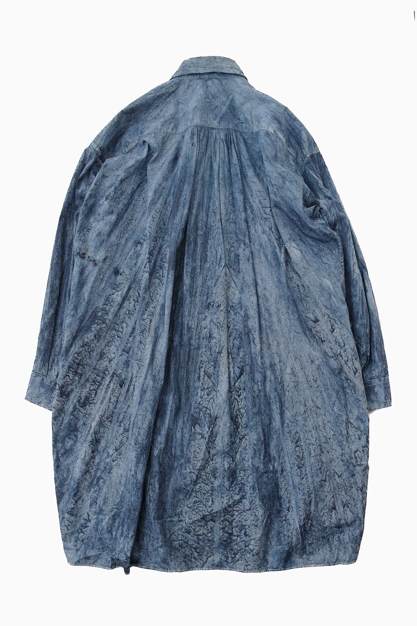 90s】ISSEY MIYAKE 製品染 LONG GATHERED SHIRT | Reben