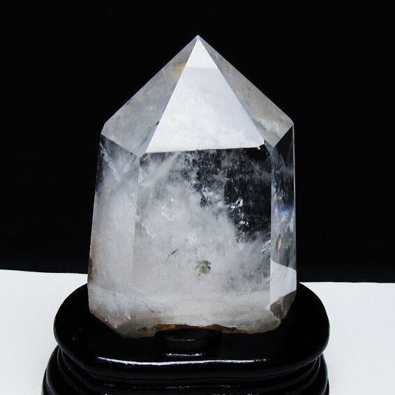 水晶 六角柱 水晶 ポイント 台座付属 一点物 152-3764